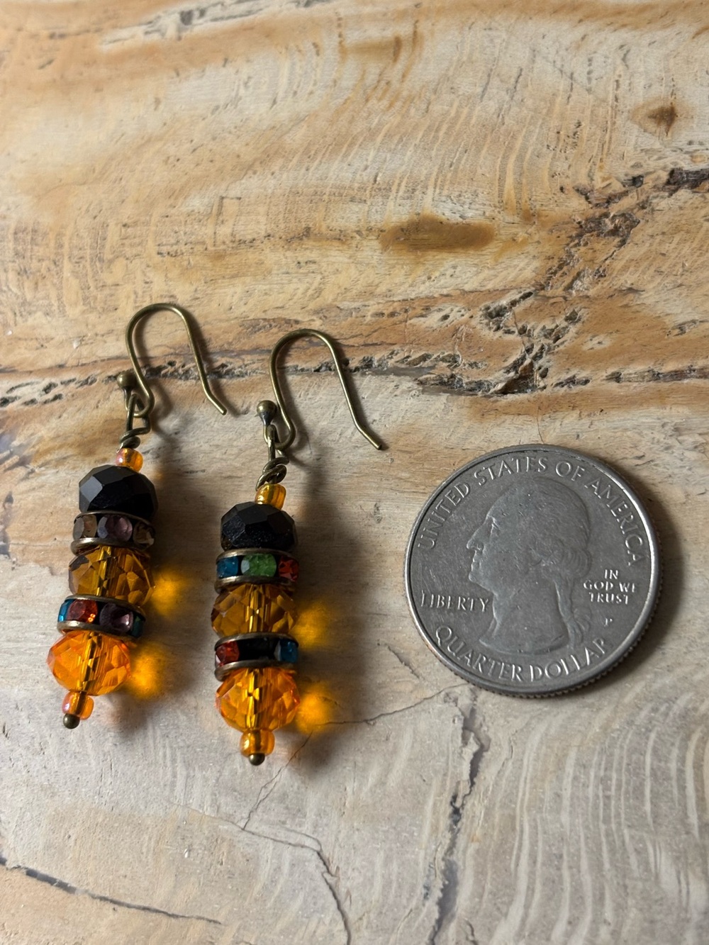 Vintage Inspired Beaded Drop Earrings - Picture 4 of 4